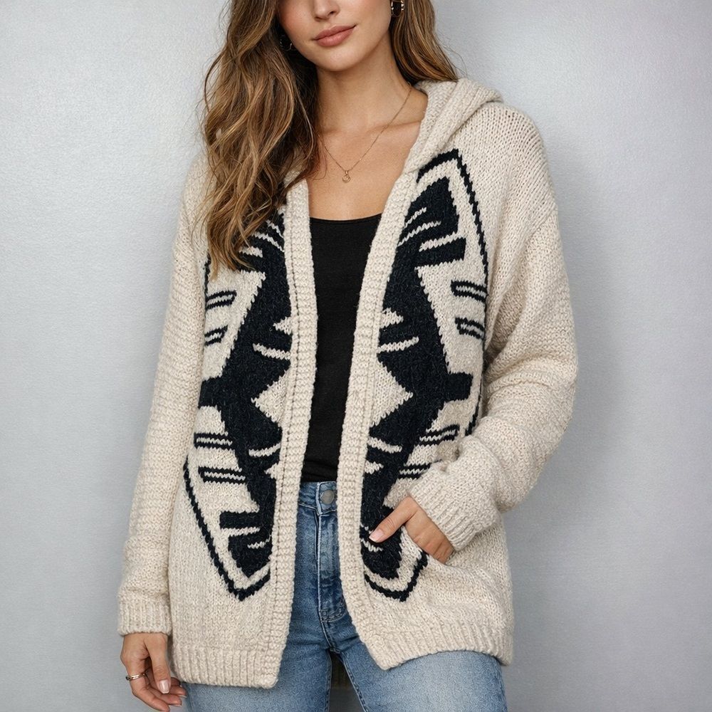 Silver Jeans Co. Long Zip-Up Sweater Cardigan | Size Small